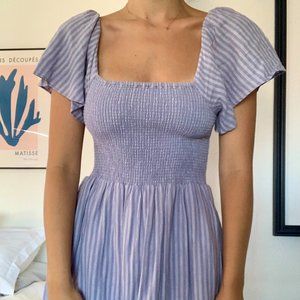 Blue Striped Madewell Midi Dress - Size Small